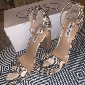 Steve Madden Snakeskin Blocks Heels